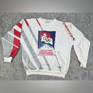Adidas | Vintage Rare | Olympic Games | St. Moritz Crewneck Pullover | Size‎ Med